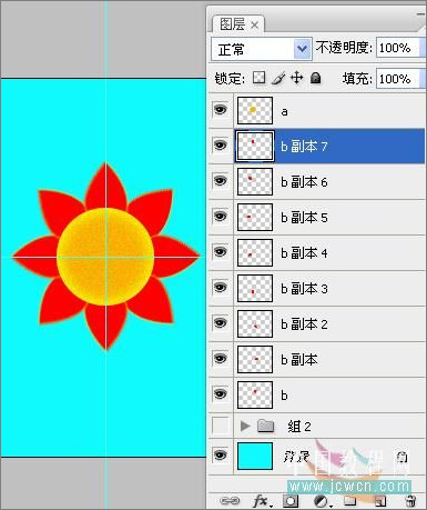 photoshop CS3制作开花逐帧动画