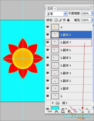 photoshop CS3制作开花逐帧动画