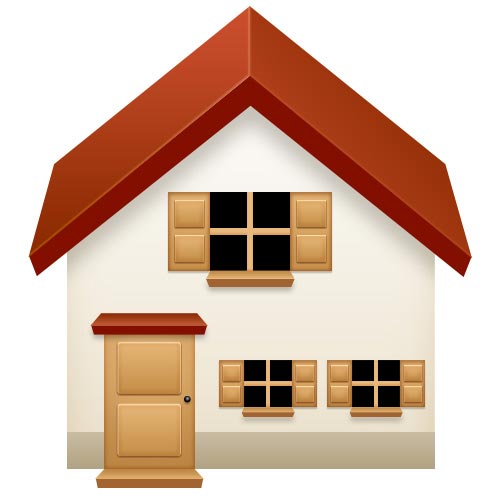 Photoshop 非常漂亮的3D小屋