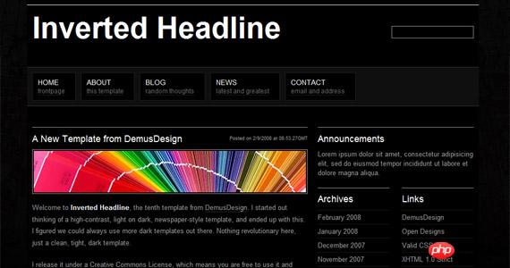 headline-xhtml-css-template