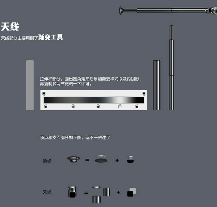 PS制作超逼真的带有时钟的小巧方形收音机图片
