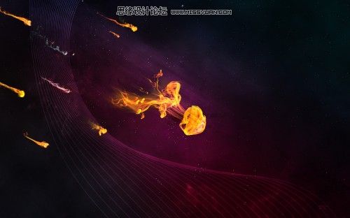 Photoshop(ps)打造简单的彗星划过效果