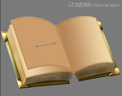 Photoshop绘制一个精美打开的复古风格书本图标
