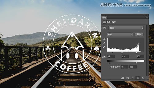 photoshop制作复古风格的水印排版
