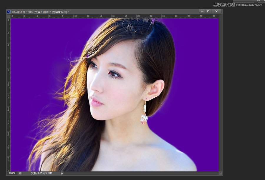 photoshop cs5快速的给人像照片抠头发教程