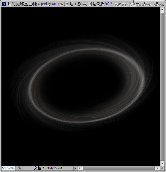 Photoshop滤镜制作绚丽抽象的光环星空特效