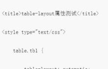 CSS的table-layout属性的用法