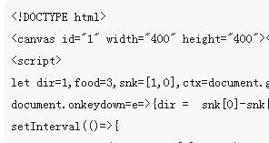 使用js實現貪吃蛇遊戲的程式碼