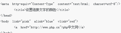 How to set the font color of hyperlink in html? How to set font color ...