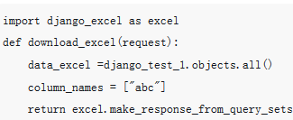 How to use django plug-in to download excel