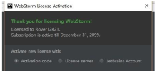 简单两步完成webstorm注册码注册