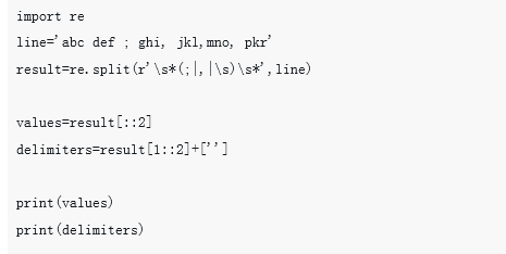 Python splits strings for any number of delimiters (code attached ...