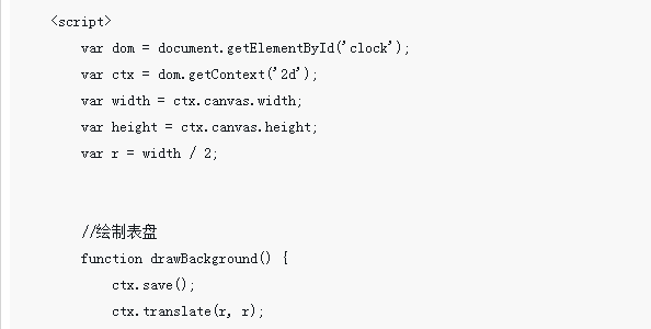 Canvas绘制出时钟的代码示例