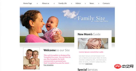 family-site-xhtml-css-template