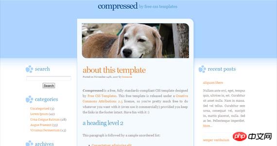 compressed-css-xhtml-template