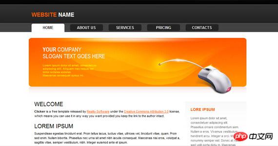 clicker-xhtml-css-template