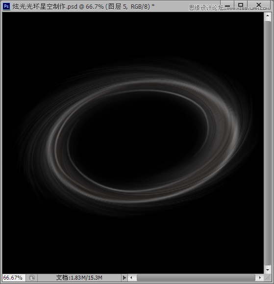 Photoshop滤镜制作绚丽抽象的光环星空特效