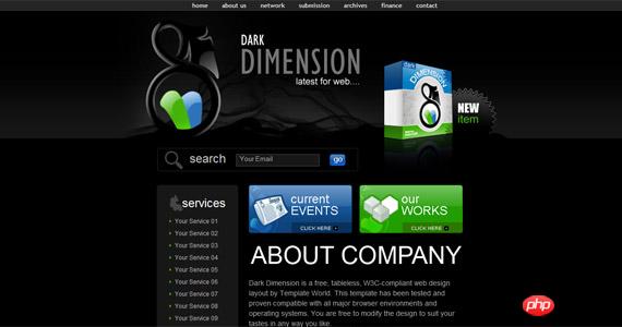dark-dimension-css-xhtml-template