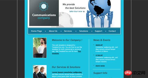communications-xhtml-css-template