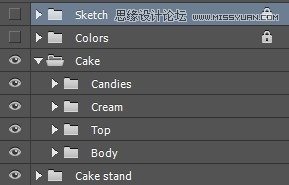Photoshop绘制甜美精致的巧克力蛋糕教程