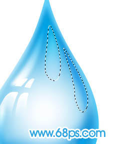 Photoshop制作的一个漂亮的蓝色水滴