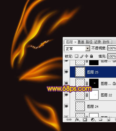 Photoshop制作简洁的火焰蝴蝶