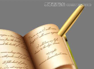 Photoshop绘制一个精美打开的复古风格书本图标