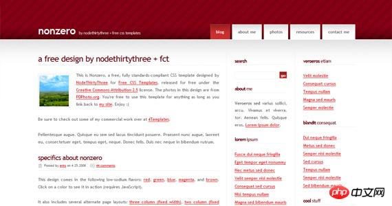 nonzero-xhtml-css-template