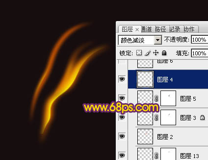 Photoshop制作简洁的火焰蝴蝶
