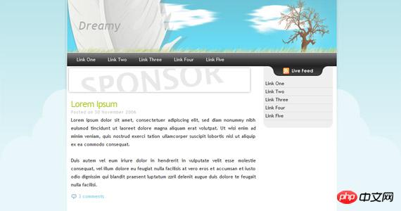 dreamy-xhtml-css-template