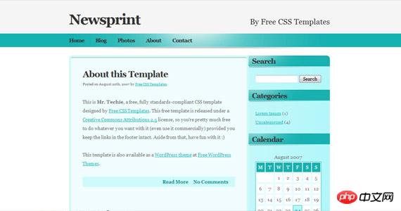 newsprint-css-xhtml-template
