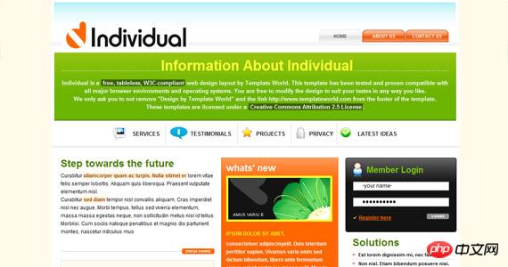 inpidual-xhtml-css-template
