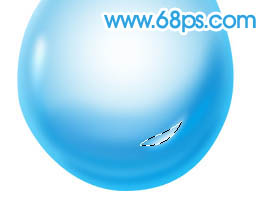 Photoshop制作的一个漂亮的蓝色水滴