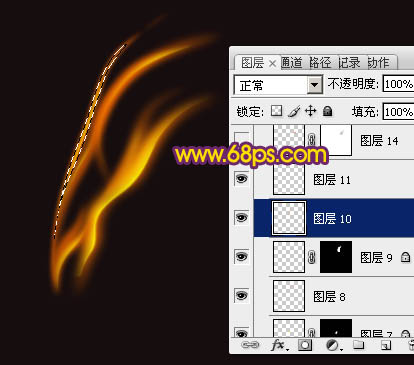 Photoshop制作简洁的火焰蝴蝶