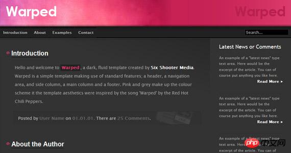 warped-xhtml-css-template