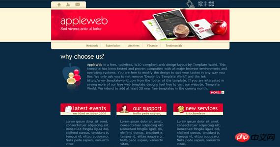 appleweb-xhtml-css-template