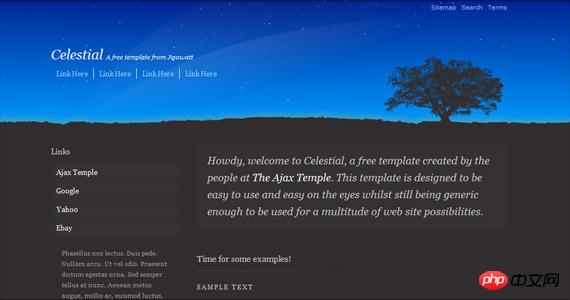 celestial-xhtml-css-template