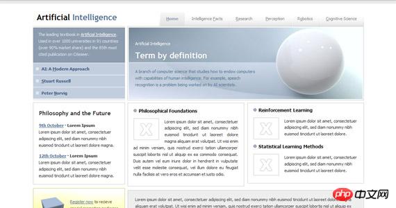 artificial-xhtml-css-template