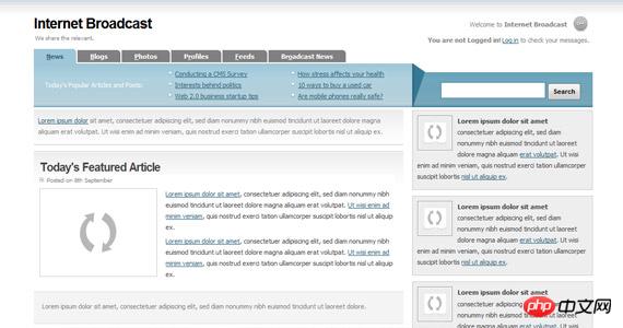 internet-broadcast-xhtml-css-template