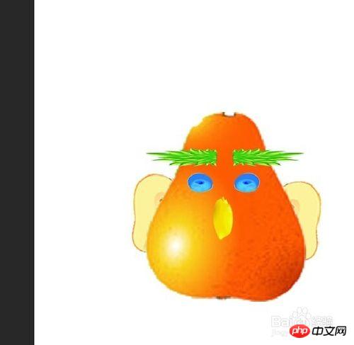 photoshop用不同的水果图形拼成脸谱