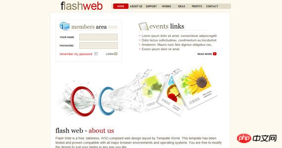 flashweb-css-xhtml-template
