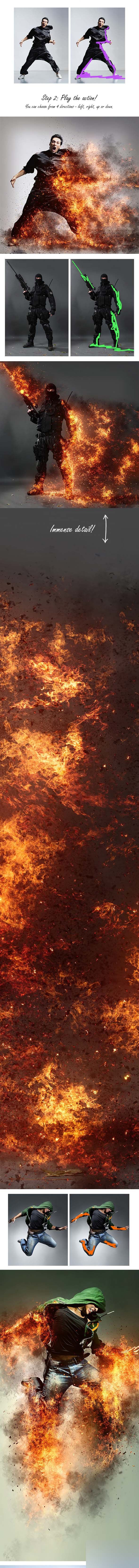 奥义封印炎爆秘术 让你好用到哭的PS火焰效果动作