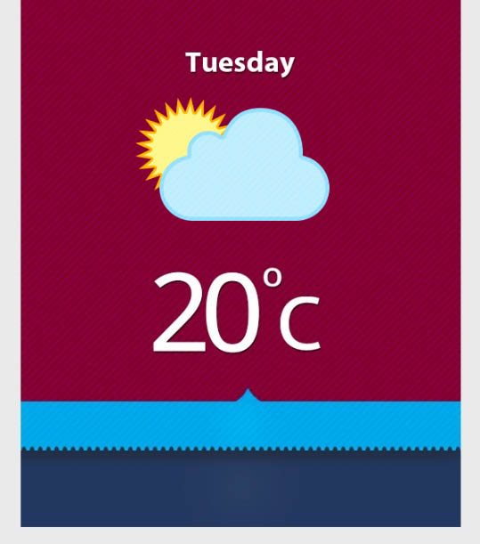 Photoshop制作简洁大气的手机天气展示界面