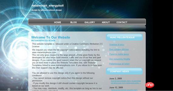 metamorph-xhtml-css-template