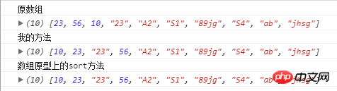 JS-Prototyp eines gekapselten Arrays: Einführung in die Verwendung der Sortiermethode