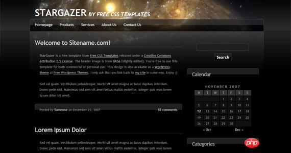 stargazer-css-xhtml-template