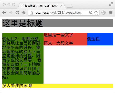 CSS Float布局过程与老生常谈的三栏布局 