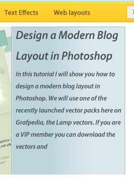 PS网页设计教程X——在PS中设计摩登的博客布局 