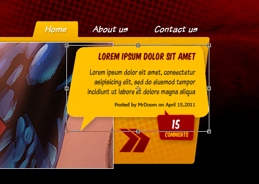 PS web design tutorial XXX - Create a comic book themed web layout in PS