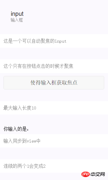 微信小程序input输入框详解实例代码
